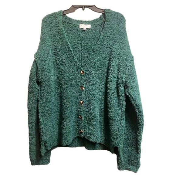 Michael Stars Sweaters - Michael Stars NWT Popcorn Cozy Cardigan in Pine Green Size Large